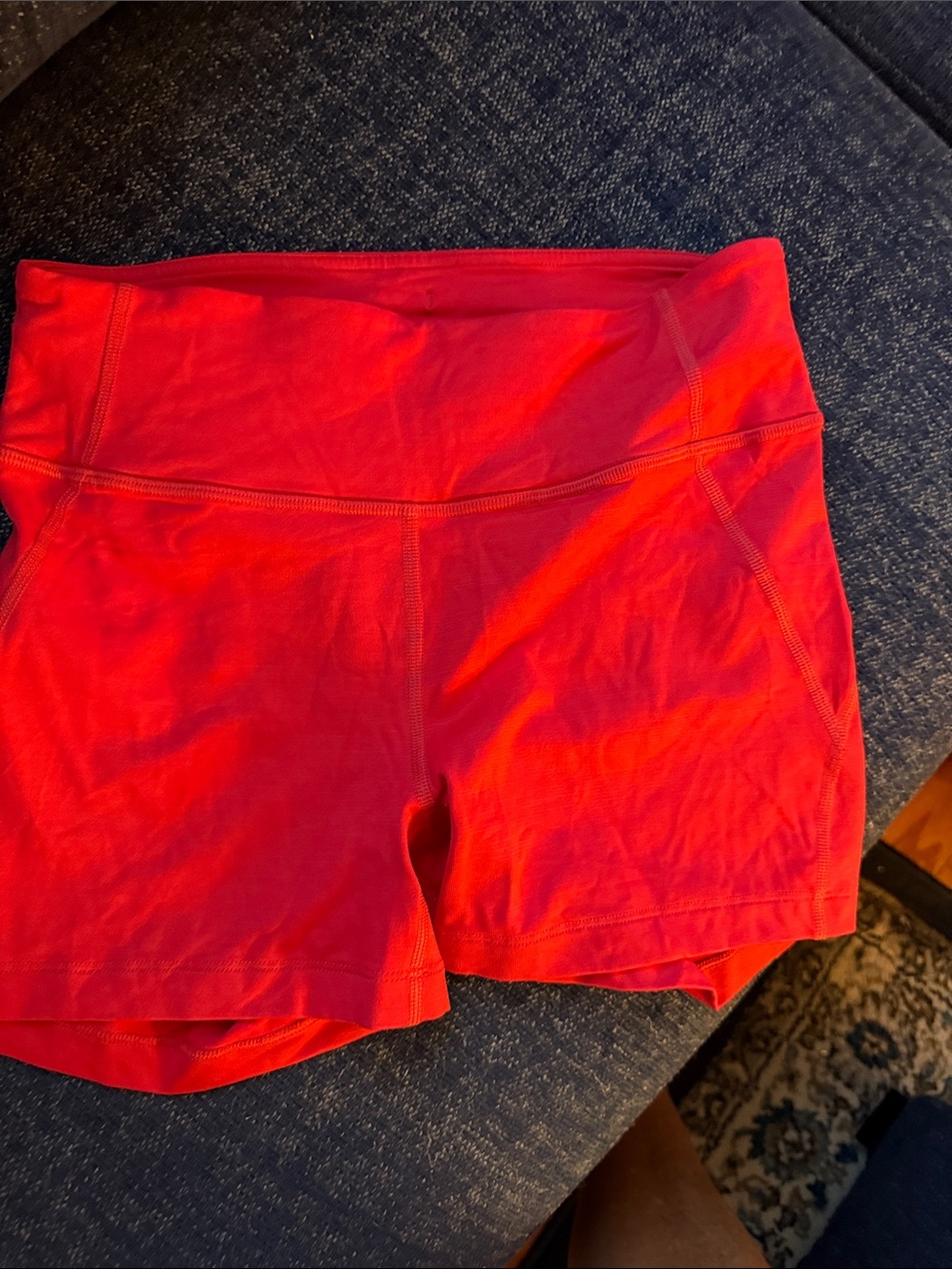 Outdoor Voices Coral-Red High-Rise Athletic Shorts